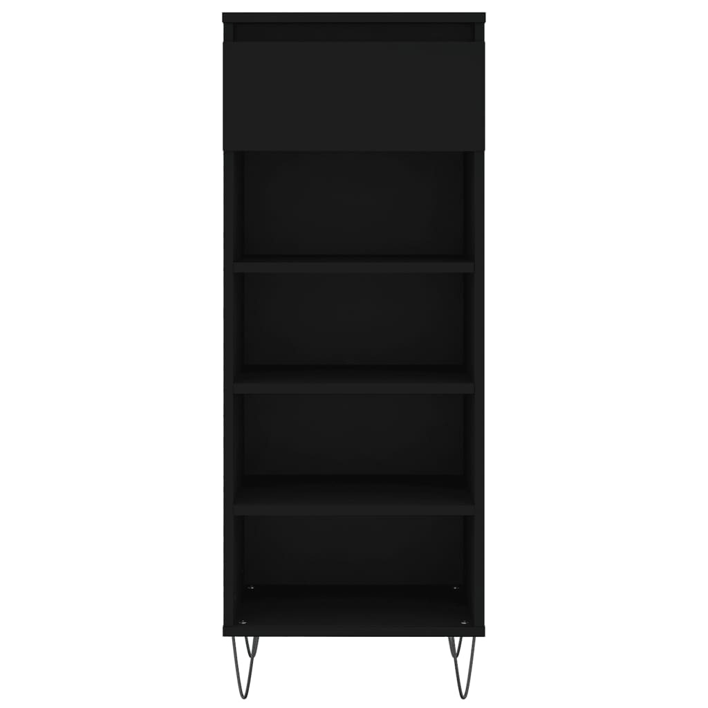 VidaXL Schoenenkast 40x36x105 cm bewerkt hout zwart