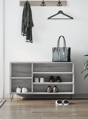 VidaXL Schoenenkast 102x36x60 cm bewerkt hout sonoma grijs