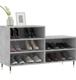 VidaXL Schoenenkast 102x36x60 cm bewerkt hout betongrijs