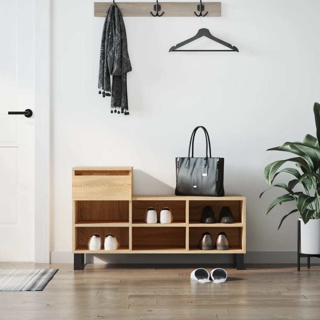 VidaXL Schoenenkast 102x36x60 cm bewerkt hout sonoma eikenkleurig