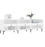 VidaXL Tv-meubel 150x30x44,5 cm bewerkt hout wit
