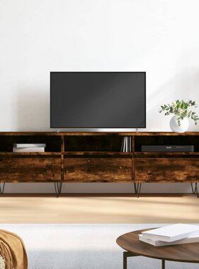 VidaXL Tv-meubel 150x30x44,5 cm bewerkt hout gerookt eikenkleurig