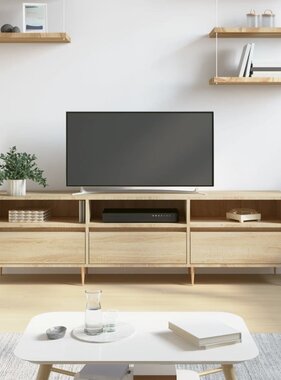 VidaXL Tv-meubel 150x30x44,5 cm bewerkt hout sonoma eikenkleurig