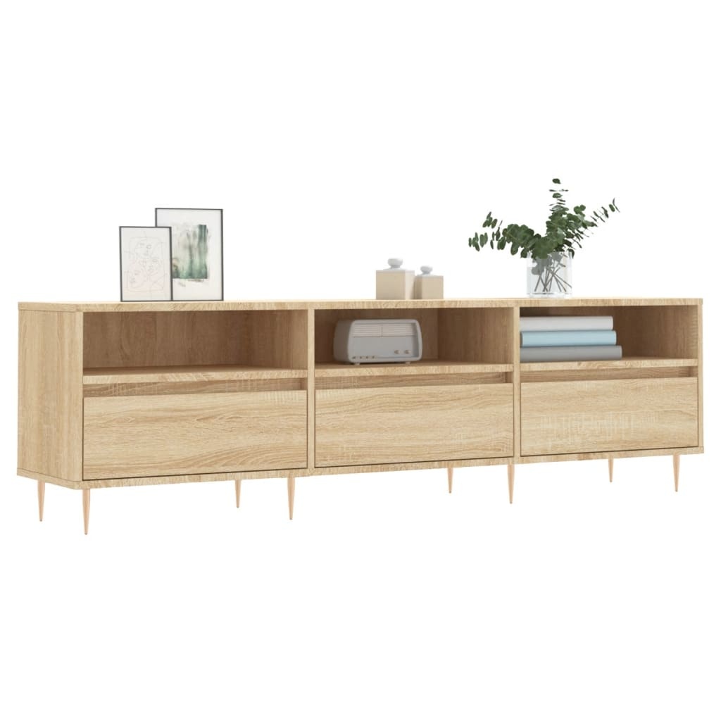 VidaXL Tv-meubel 150x30x44,5 cm bewerkt hout sonoma eikenkleurig