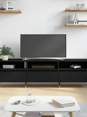 VidaXL Tv-meubel 150x30x44,5 cm bewerkt hout zwart