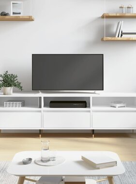 VidaXL Tv-meubel 150x30x44,5 cm bewerkt hout wit