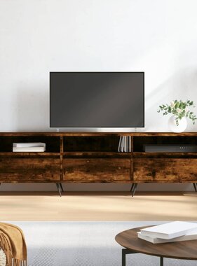 VidaXL Tv-meubel 150x30x44,5 cm bewerkt hout gerookt eikenkleurig