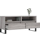 VidaXL Tv-meubel 100x34,5x44,5 cm bewerkt hout grijs sonoma eikenkleur