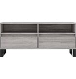 VidaXL Tv-meubel 100x34,5x44,5 cm bewerkt hout grijs sonoma eikenkleur