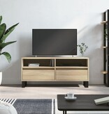 VidaXL Tv-meubel 100x34,5x44,5 cm bewerkt hout sonoma eikenkleurig