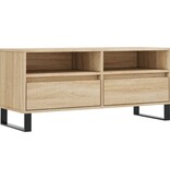 VidaXL Tv-meubel 100x34,5x44,5 cm bewerkt hout sonoma eikenkleurig