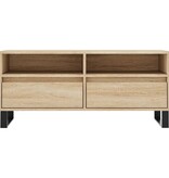 VidaXL Tv-meubel 100x34,5x44,5 cm bewerkt hout sonoma eikenkleurig