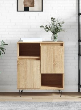 VidaXL Dressoir 60x35x70 cm bewerkt hout sonoma eikenkleurig