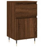 VidaXL Dressoirs 2 st 40x35x70 cm bewerkt hout bruin eikenkleur