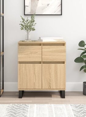 VidaXL Dressoir 60x35x70 cm bewerkt hout sonoma eikenkleurig