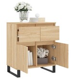 VidaXL Dressoir 60x35x70 cm bewerkt hout sonoma eikenkleurig