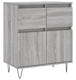 VidaXL Dressoir 60x35x70 cm bewerkt hout grijs sonoma eikenkleurig
