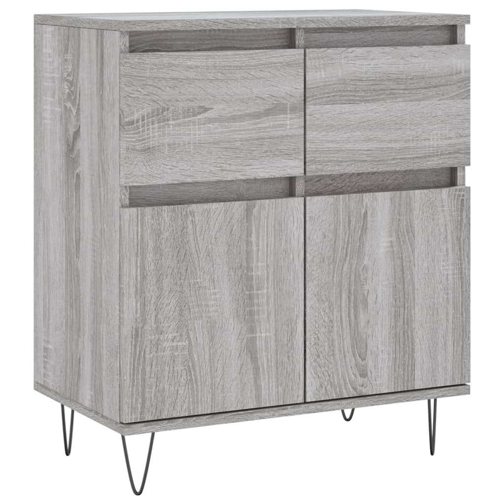 VidaXL Dressoir 60x35x70 cm bewerkt hout grijs sonoma eikenkleurig