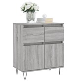 VidaXL Dressoir 60x35x70 cm bewerkt hout grijs sonoma eikenkleurig