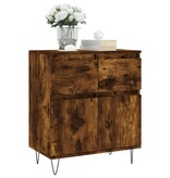 VidaXL Dressoir 60x35x70 cm bewerkt hout gerookt eikenkleurig