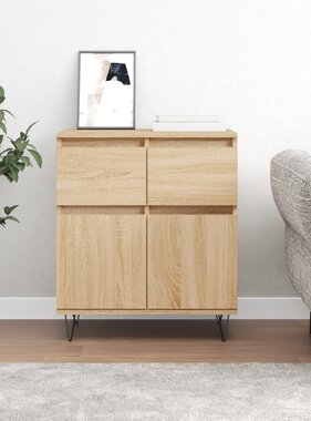 VidaXL Dressoir 60x35x70 cm bewerkt hout sonoma eikenkleurig