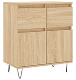 VidaXL Dressoir 60x35x70 cm bewerkt hout sonoma eikenkleurig