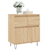 VidaXL Dressoir 60x35x70 cm bewerkt hout sonoma eikenkleurig