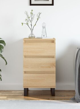 VidaXL Dressoir 40x35x70 cm bewerkt hout sonoma eikenkleurig