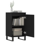 VidaXL Dressoirs 2 st 40x35x70 cm bewerkt hout zwart