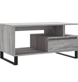 VidaXL Salontafel 90x49x45 cm bewerkt hout grijs sonoma