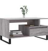 VidaXL Salontafel 90x49x45 cm bewerkt hout grijs sonoma