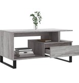 VidaXL Salontafel 90x49x45 cm bewerkt hout grijs sonoma