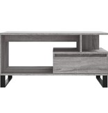 VidaXL Salontafel 90x49x45 cm bewerkt hout grijs sonoma