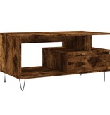 VidaXL Salontafel 90x49x45 cm bewerkt hout gerookt eikenkleurig