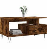 VidaXL Salontafel 90x49x45 cm bewerkt hout gerookt eikenkleurig