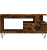VidaXL Salontafel 90x49x45 cm bewerkt hout gerookt eikenkleurig