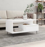 VidaXL Salontafel 90x49x45 cm bewerkt hout wit