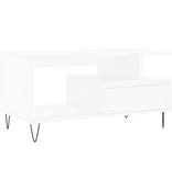 VidaXL Salontafel 90x49x45 cm bewerkt hout wit