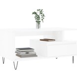 VidaXL Salontafel 90x49x45 cm bewerkt hout wit
