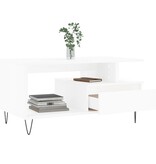 VidaXL Salontafel 90x49x45 cm bewerkt hout wit