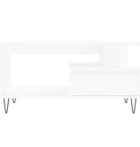 VidaXL Salontafel 90x49x45 cm bewerkt hout wit