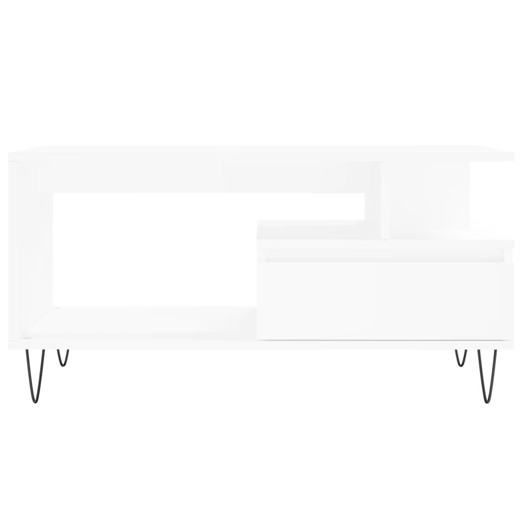 VidaXL Salontafel 90x49x45 cm bewerkt hout wit