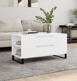 VidaXL Salontafel 102x44,5x50 cm bewerkt hout wit