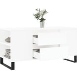 VidaXL Salontafel 102x44,5x50 cm bewerkt hout wit