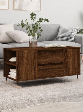 VidaXL Salontafel 102x44,5x50 cm bewerkt hout bruin eikenkleur