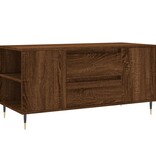 VidaXL Salontafel 102x44,5x50 cm bewerkt hout bruin eikenkleur