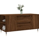 VidaXL Salontafel 102x44,5x50 cm bewerkt hout bruin eikenkleur