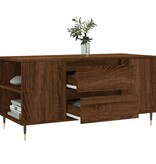 VidaXL Salontafel 102x44,5x50 cm bewerkt hout bruin eikenkleur