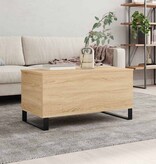 VidaXL Salontafel 90x44,5x45 cm bewerkt hout sonoma eikenkleurig