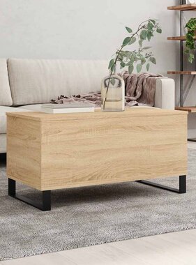 VidaXL Salontafel 90x44,5x45 cm bewerkt hout sonoma eikenkleurig